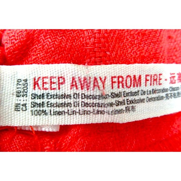 NEW! Intimately Free People 100% Linen Romper Button Front Tie Waist Red SZ S - Picture 7 of 7